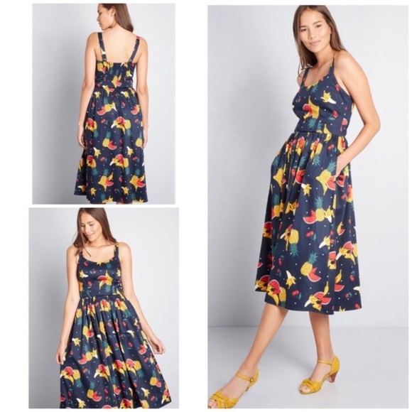 Collectif x ModCloth Daytime’s Finest Fruit Retro Dress UK 26 = US 22 or 3X - Picture 3 of 16